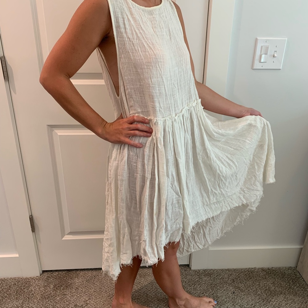Free People White Smock Dress